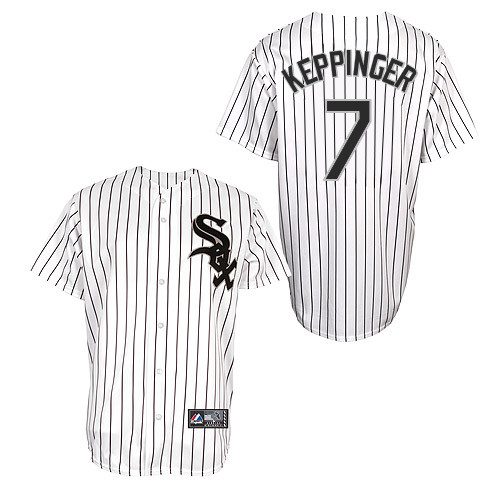 Jeff Keppinger #7 Youth Baseball Jersey-Chicago White Sox Authentic Home White Cool Base MLB Jersey